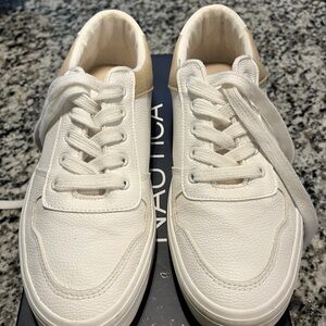 Nautica Cream Lace-Up Sneakers